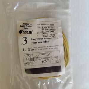 NEW Black Box EFN5010-003M fiber optic cable, 3 meter, SC-SC